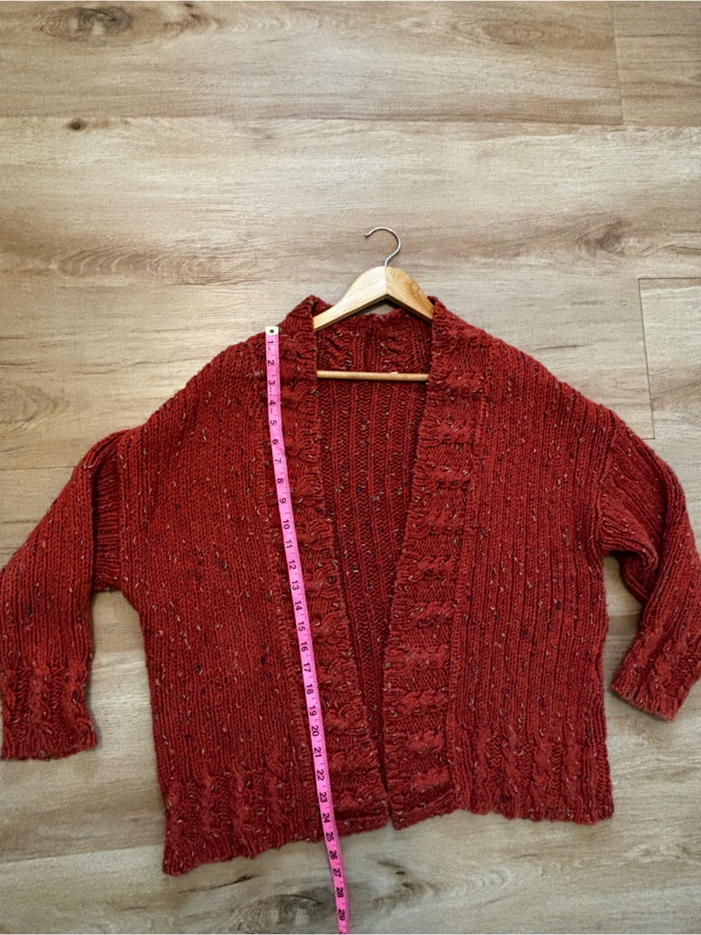 3 for $15😍 Chunky Open-Front Sweater Cardigan - orange - Picture 8 of 10